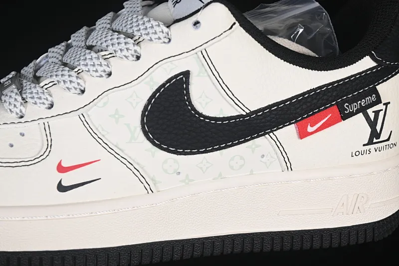 All categories Nk Air Force 1 Air Force series Nk Air Force 1 Low Air Force low top Nike Air Force 1'07 Low LV co-branded printed beige black and red Air Force 1 low-top casual sneakers MZ9588-812